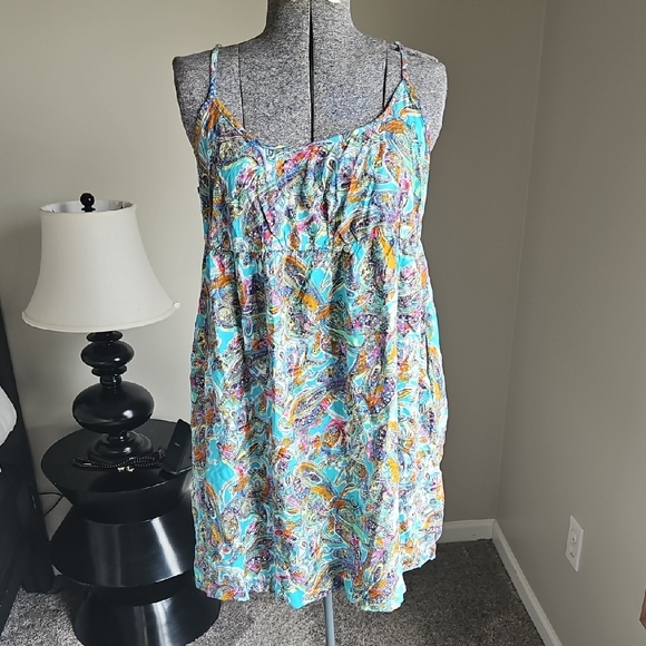 wild fable Dresses & Skirts - Wild Fable Blue Paisley Babydoll Dress